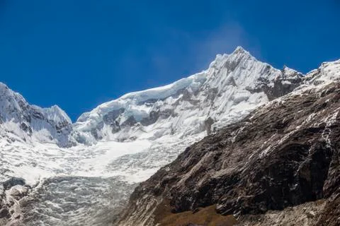 Ranrapalca peak Stock Photos