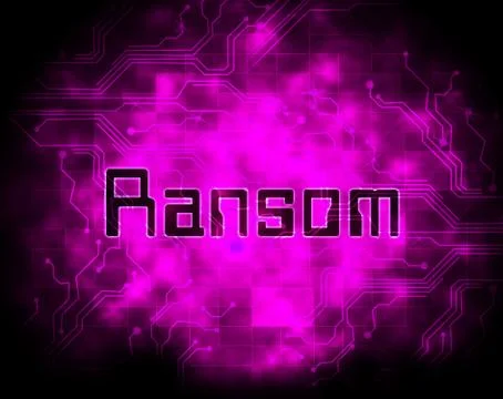 Ransom Computer Hacker Data Extortion 2d Illustration Stockillustratie