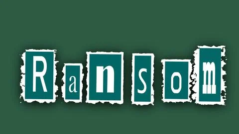 Ransom note cut out text on torn paper effect black and white Stock Illustration