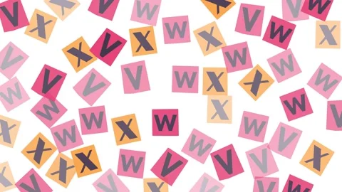 Ransom Note Style Pattern with Scattered Colorful Letter Cutouts on White Stock Footage 345539501