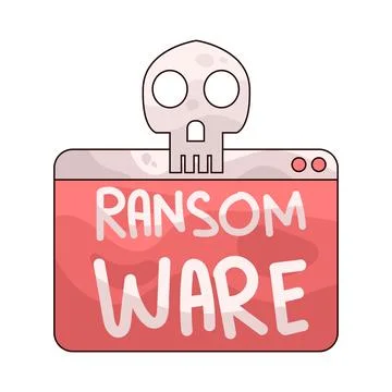 Ransomware Alert illustration Stock Illustration