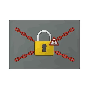 Ransomware alert illustration Stock-Illustration
