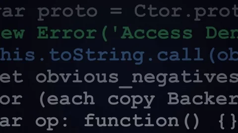 Ransomware. Computer code on screen with access denied error message Stock Footage 341237892