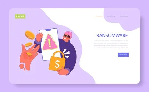 Ransomware concept. Illustrazione stock