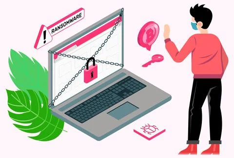 Ransomware Concept Illustration Stock Illustration