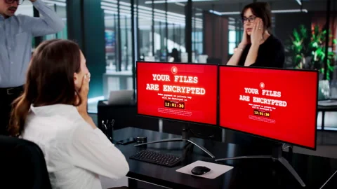 Ransomware Cyber Attack Using Malware 库存影片 326843850