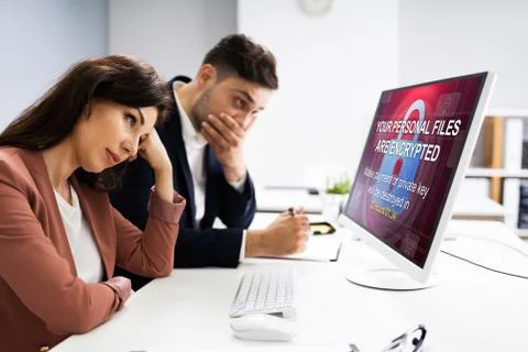 Ransomware Cyber Attack Using Malware Stock Photos