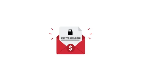 Ransomware Email Lock Icon Pay To Unlock 库存影片 339822956