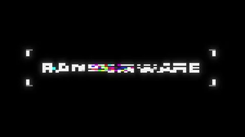 Ransomware glitch banner. Glitch Effect Ransomware Stock Footage 295252186