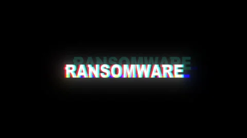 RANSOMWARE glitch notification. Stock Footage 283620285