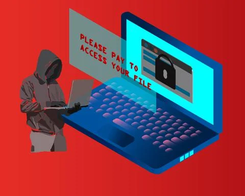 Ransomware Illustrazione stock