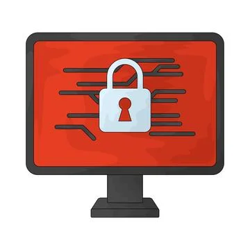 Ransomware illustration Stock-Illustration