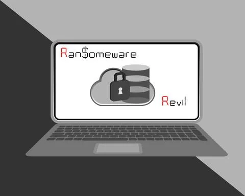 Ransomware As a Services Attack Stock Illustration
