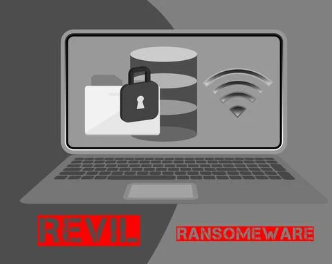 Ransomware As a Services Attack Illustrazione stock
