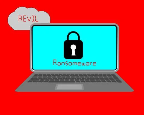 Ransomware As a Services Attack Stock Illustration