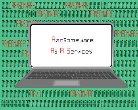 Ransomware As a Services Attack Stock Illustration