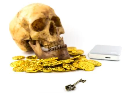 Ransomware is taking money for Data encryption concept Stock Photos