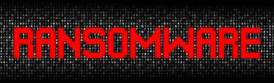 Ransomware text on hex code illustration 스톡 일러스트