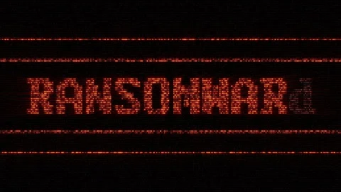 Ransomware Text on the Led Walls Animation, Background, Loop 库存影片 276387318
