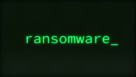 Ransomware, Typing Text, Retro Computer Screen Stock Footage 265147614