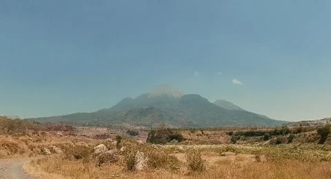 Ranu Manduro 05, rolling hills covered in grass. Stock Footage 282528517