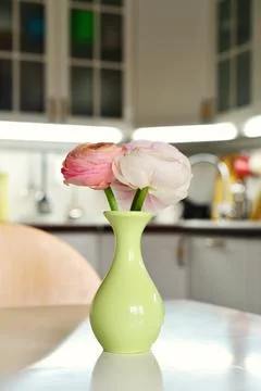 Ranunculus bouquet in vase 写真素材