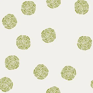 Ranunculus flower spring glyph seamless pattern Stockillustratie