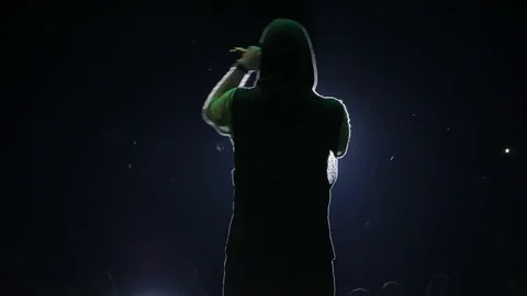 Rap Artist Performs On Stage Stock Footage 83637871
