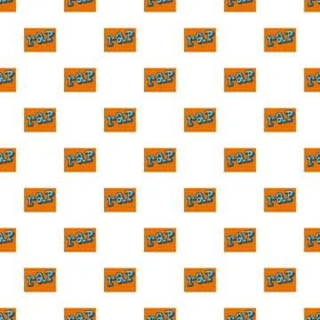 Rap on bricks wall pattern seamless vector Stock Illustration