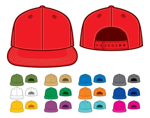 Rap cap collection Stock Illustration