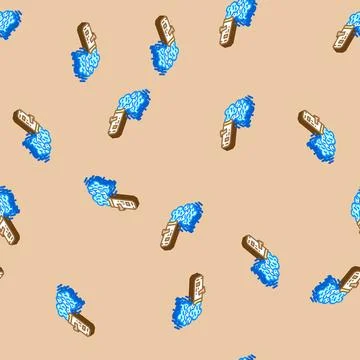 Rap disco party isometric icon seamless pattern Stock Illustration