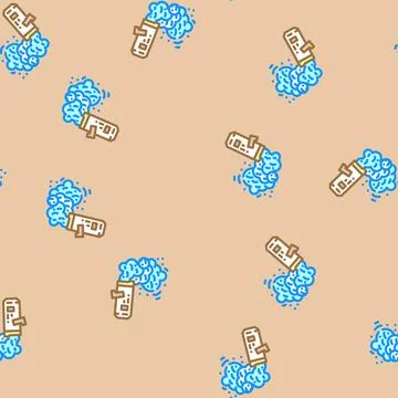 Rap disco party vector seamless pattern Stock Illustration
