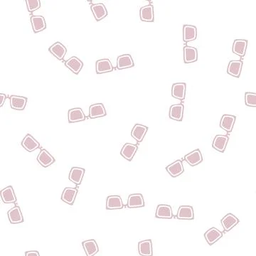 Rap glasses frame glyph seamless pattern Stock Illustration
