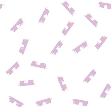 Rap glasses frame glyph vector seamless pattern Stock Illustration