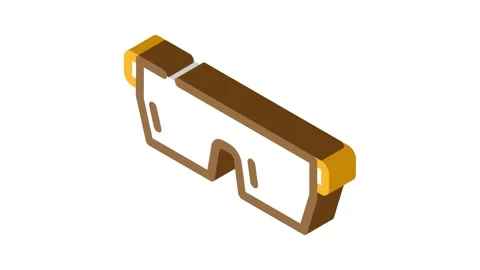 Rap glasses frame isometric icon animation Stock Footage 327295864