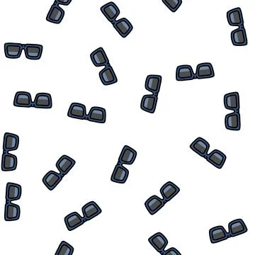 Rap glasses frame vector seamless pattern Stock Illustration