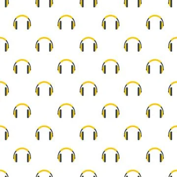 Rap headset pattern seamless Stock Illustration