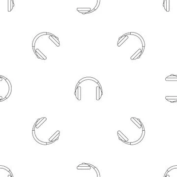 Rap headset pattern seamless Stockillustratie