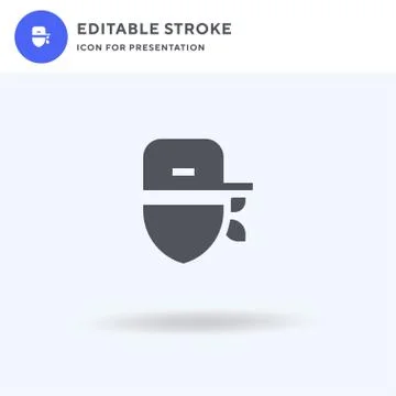 Rap icon vector, filled flat sign, solid pictogram isolated on white, logo il Illustrazione stock