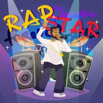 Rap Music Poster Illustrazione stock