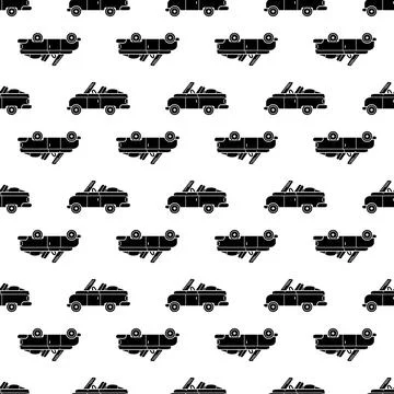 Rap retro car pattern seamless vector 스톡 일러스트