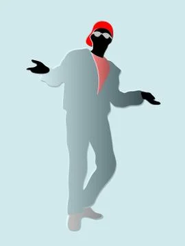 Rap singer symbol Stock Illustration
