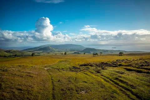 Rapa Nui Moai Statues Easter Island Stock Photos