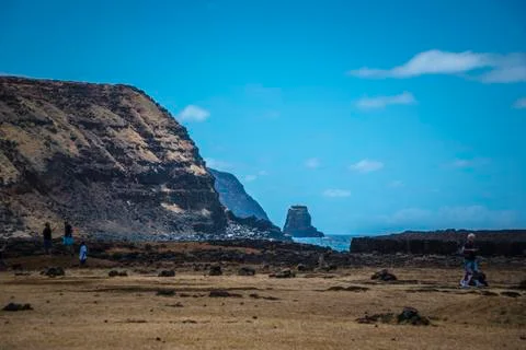 Rapa Nui Moai Statues Easter Island Stock Photos