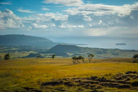 Rapa Nui Moai Statues Easter Island Stock Photos