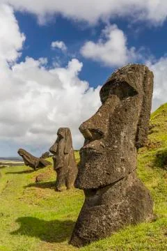 Rapa Nui National Park, Easter Island (Isla de Pascua), Chile Stock Photos