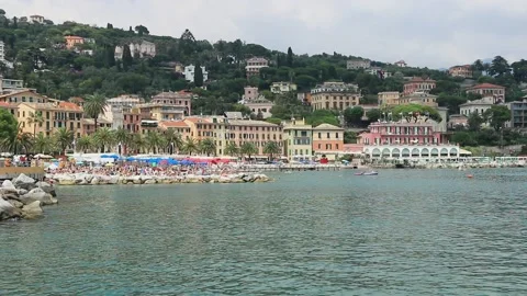 Rapallo in Italy.  Stock Footage 135609281