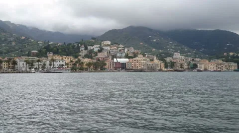 Rapallo seen from the gulf Stock Footage 63365076