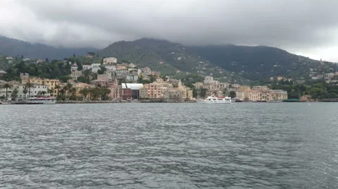 Rapallo seen from the gulf Stock Footage 63365156