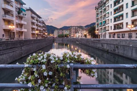 Rapallo at sunset Stock Photos